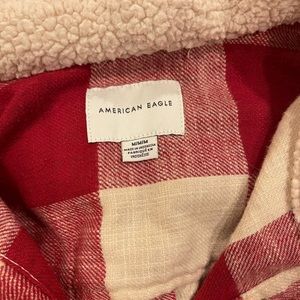 Like new American Eagle buffalo plaid button up hoodie